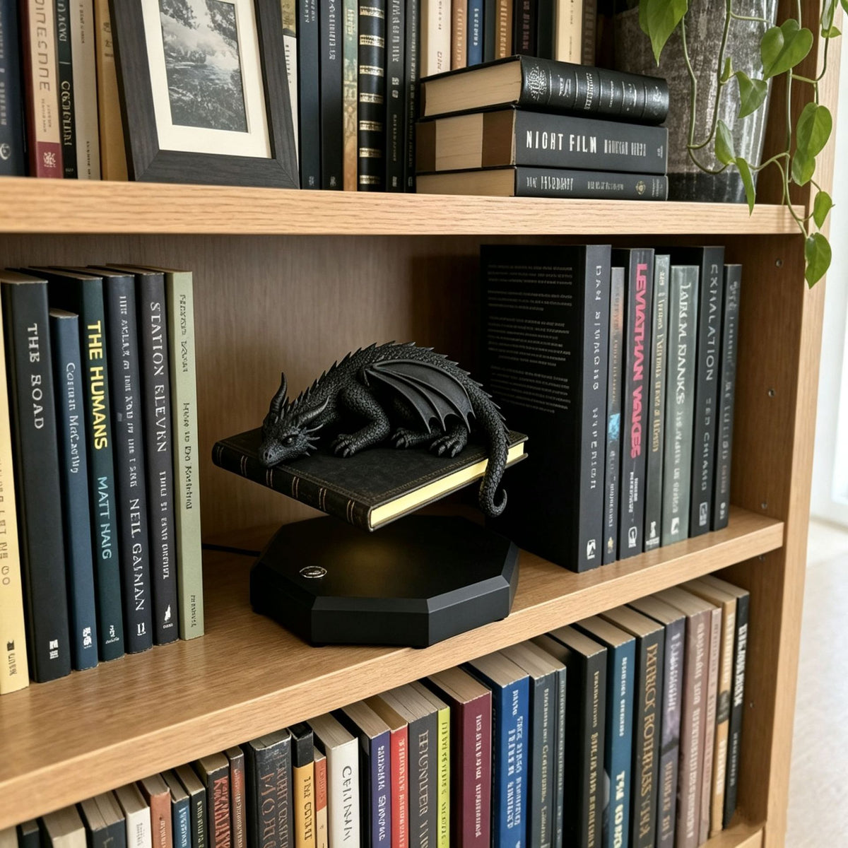 Levitating Dragon Book Lamp with 3D LED Illumination