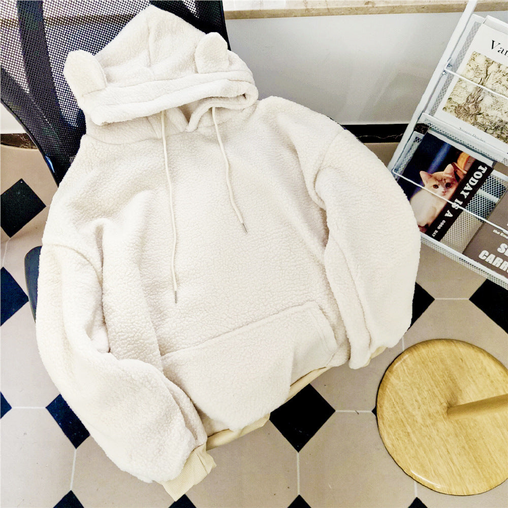 Womens Hooded Chenille Sweatshirt