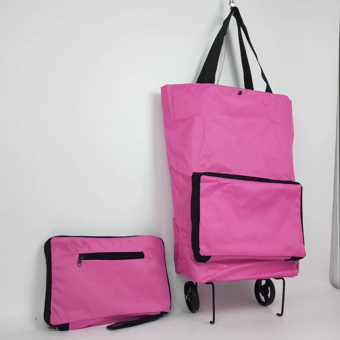Foldable Telescopic Shopping Cart with Wheels