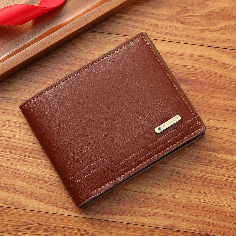 Mens Short PU Leather Wallet