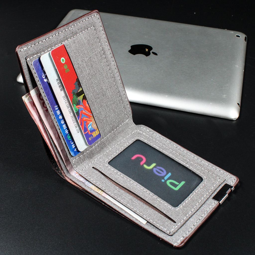 Mens Short Canvas Wallet