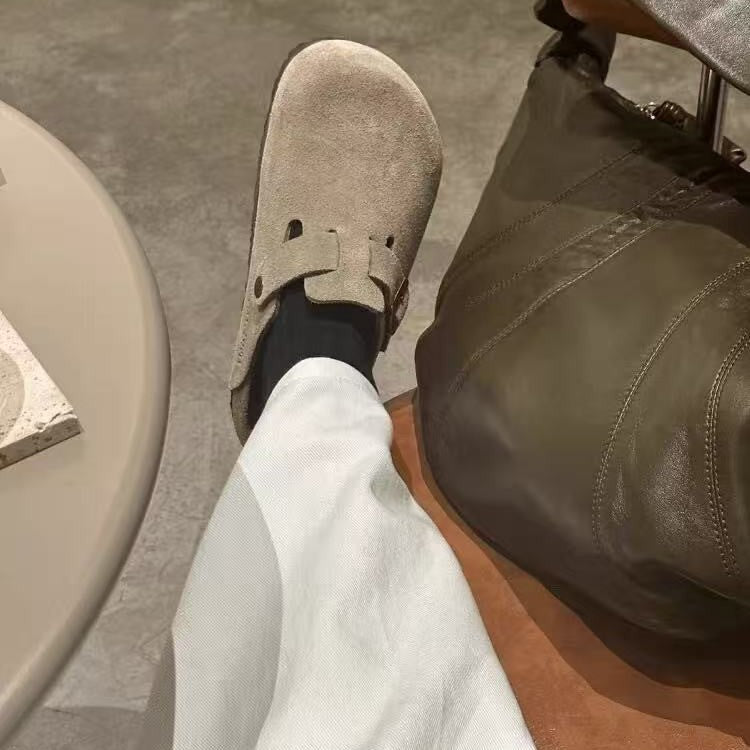 Genuine Leather Cork Footbed Unisex Sandals