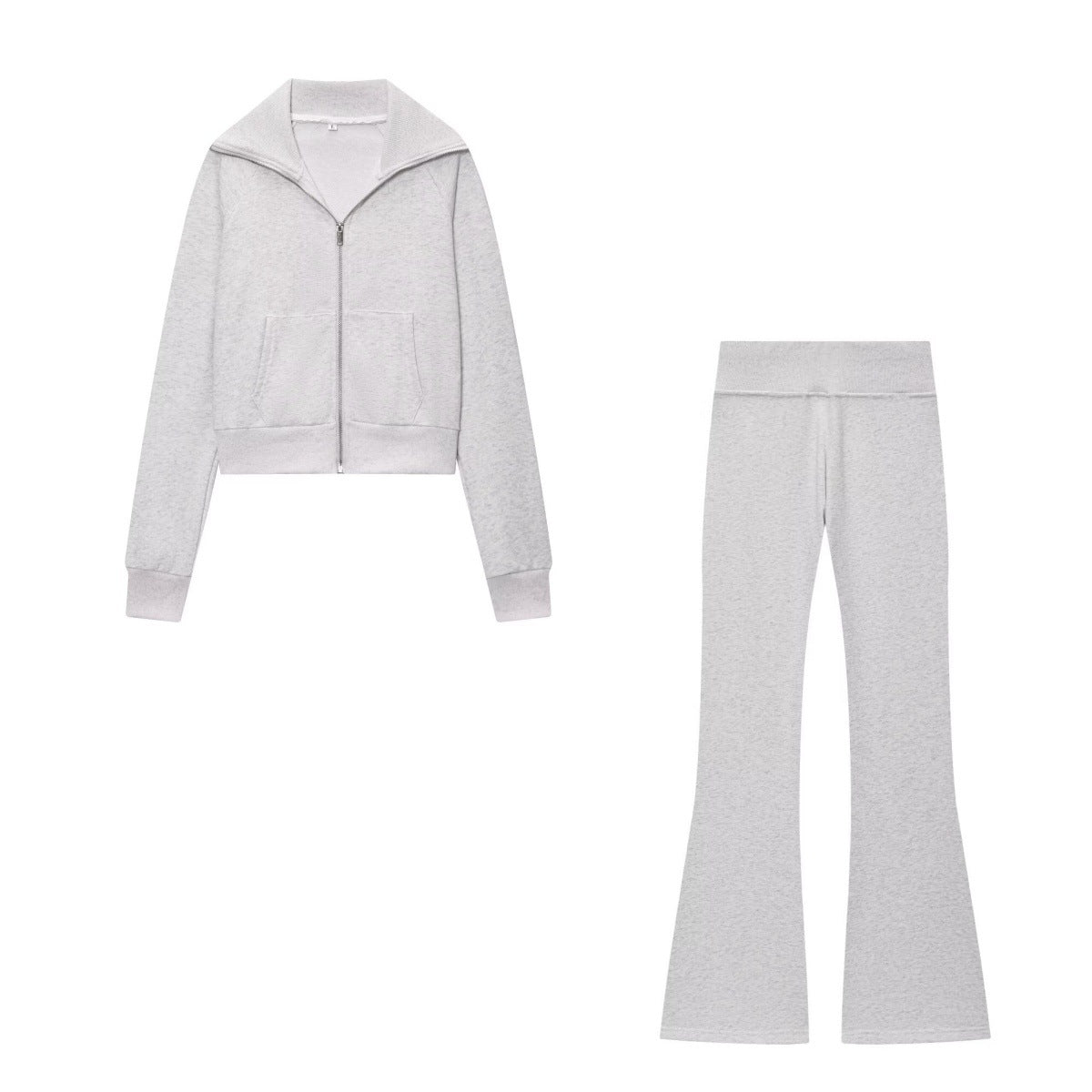 Womens Fleece Zipper Jacket and Pants Set