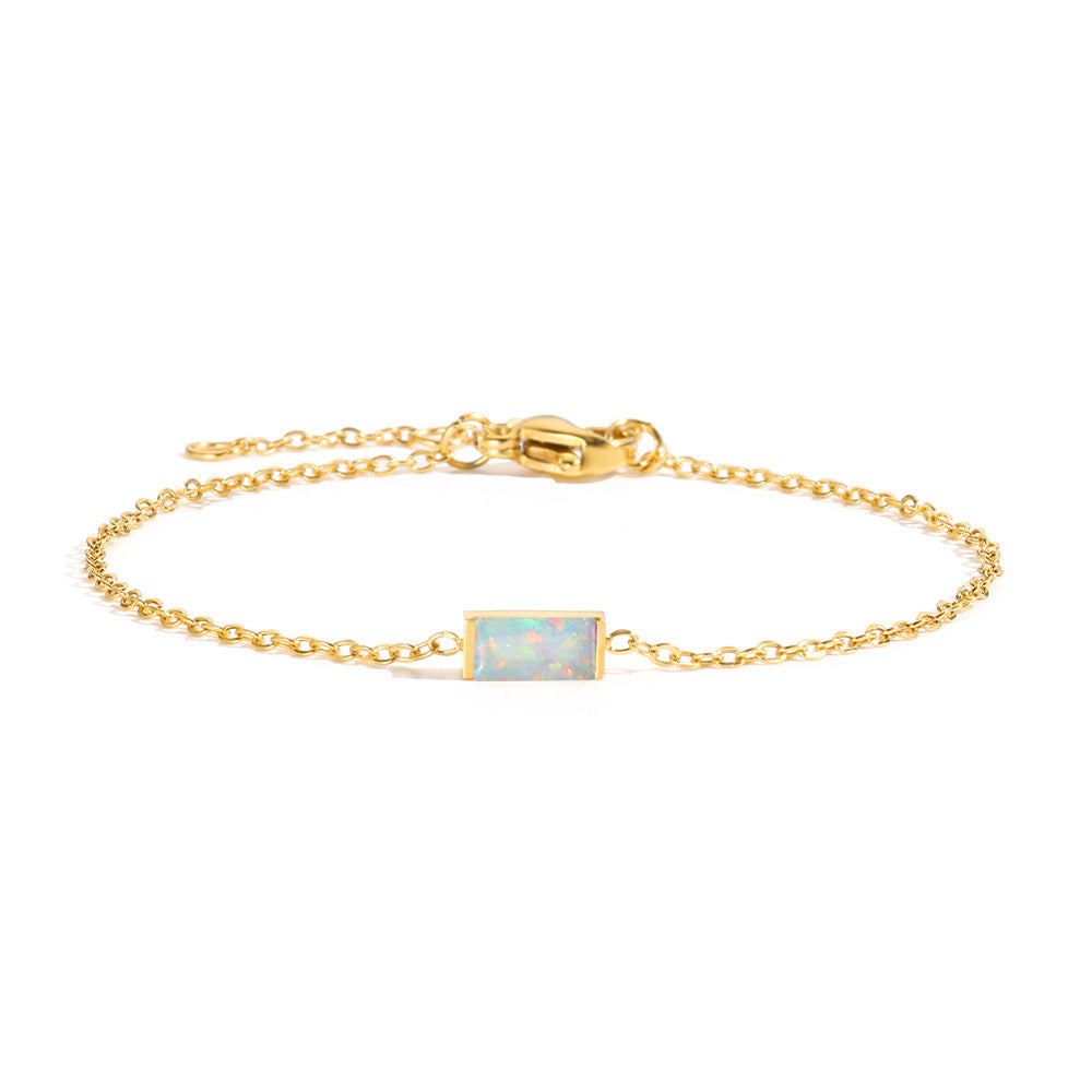 Zirconium Titanium Steel Geometric Bracelet