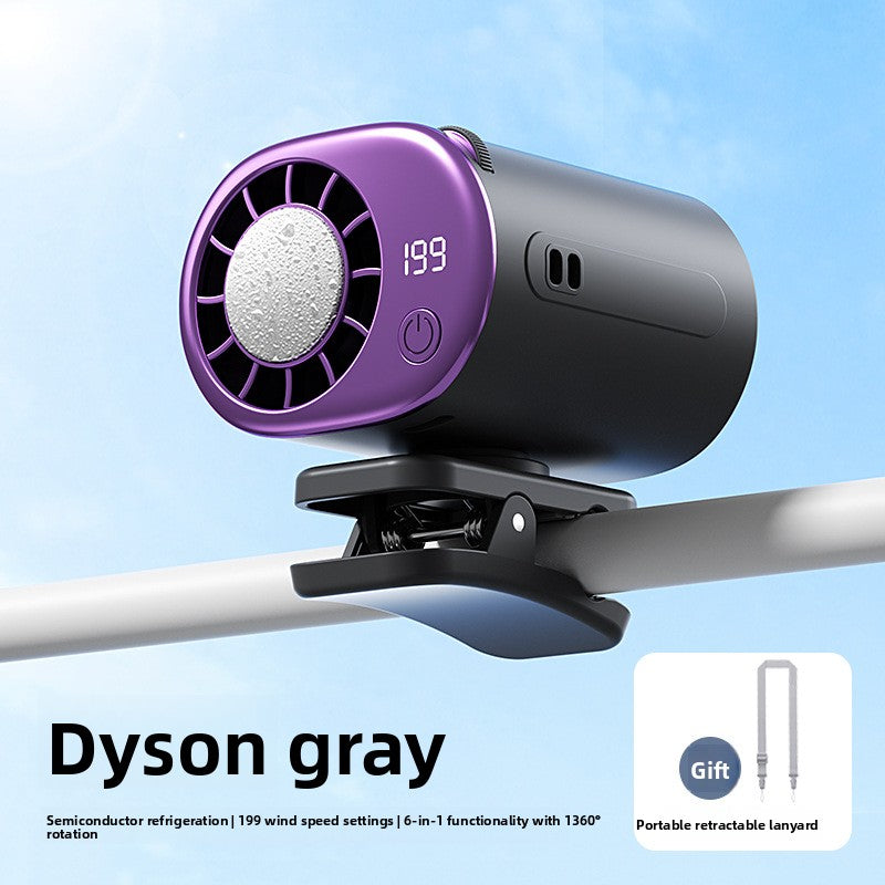 2026 New Model Cooling Ice Pack Waist Fan Semiconductor Portable Umbrella Clip Cooling Gadget USB Strong Wind Power