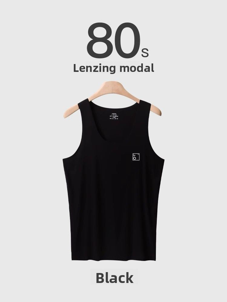 Men's Seamless Modal Tank Top Cross Strap Vest Undershirt Summer