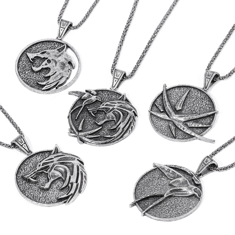 Wolf Head Pendant Necklace