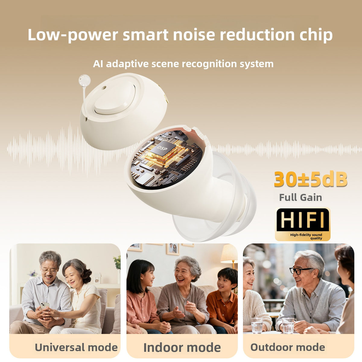 A charging compartment for hearing aid users