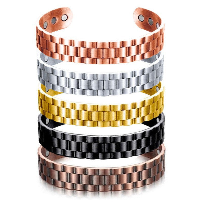 Adjustable Magnetic Geometric Grid Bracelet