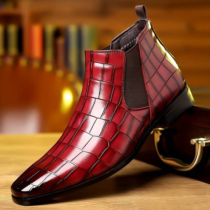 Men's Square Toe Chelsea Boots Ankle Boots