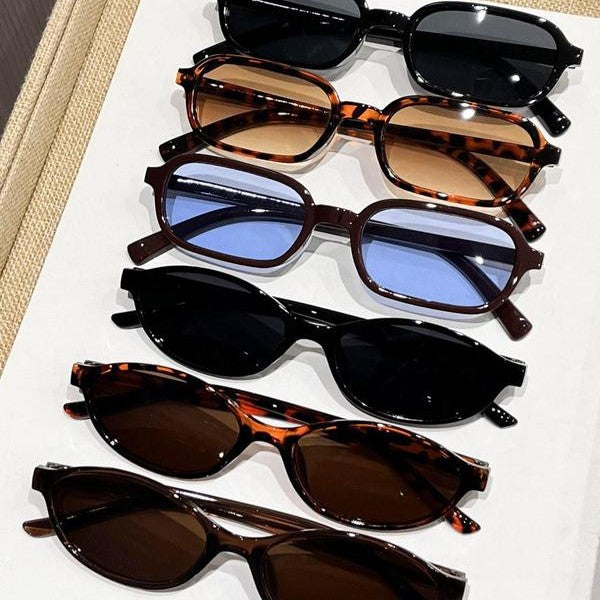 Cat-Eye Sunglasses for Women Men UV400 Protection Square Frame