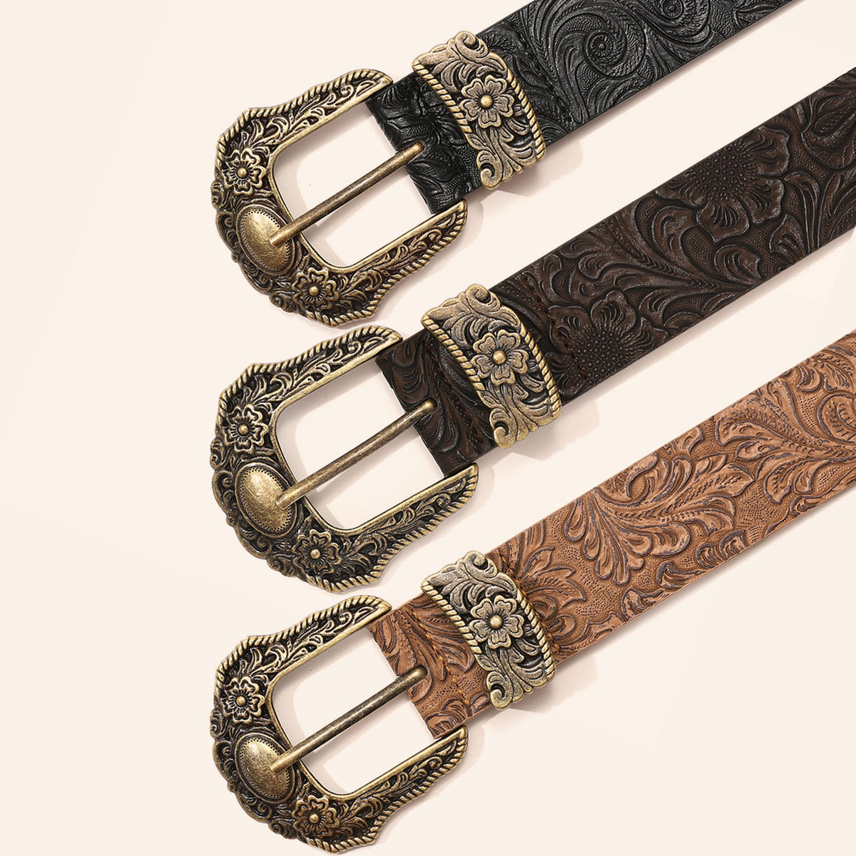 Vintage Palace Style Textured Wide Belt