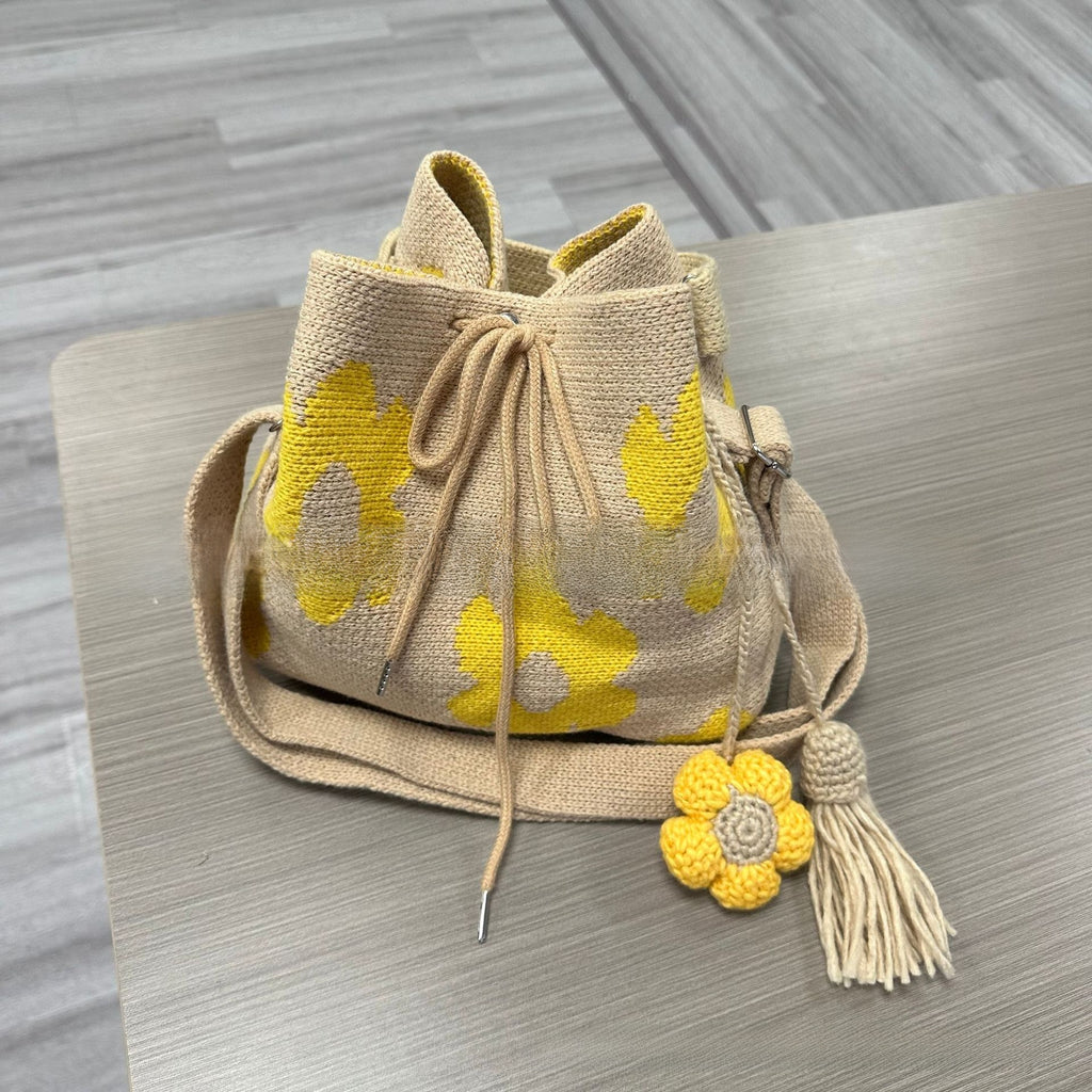 Handmade Crochet Floral Tote Bag