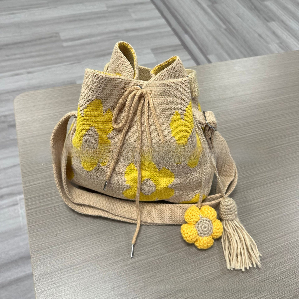 Handmade Crochet Floral Tote Bag