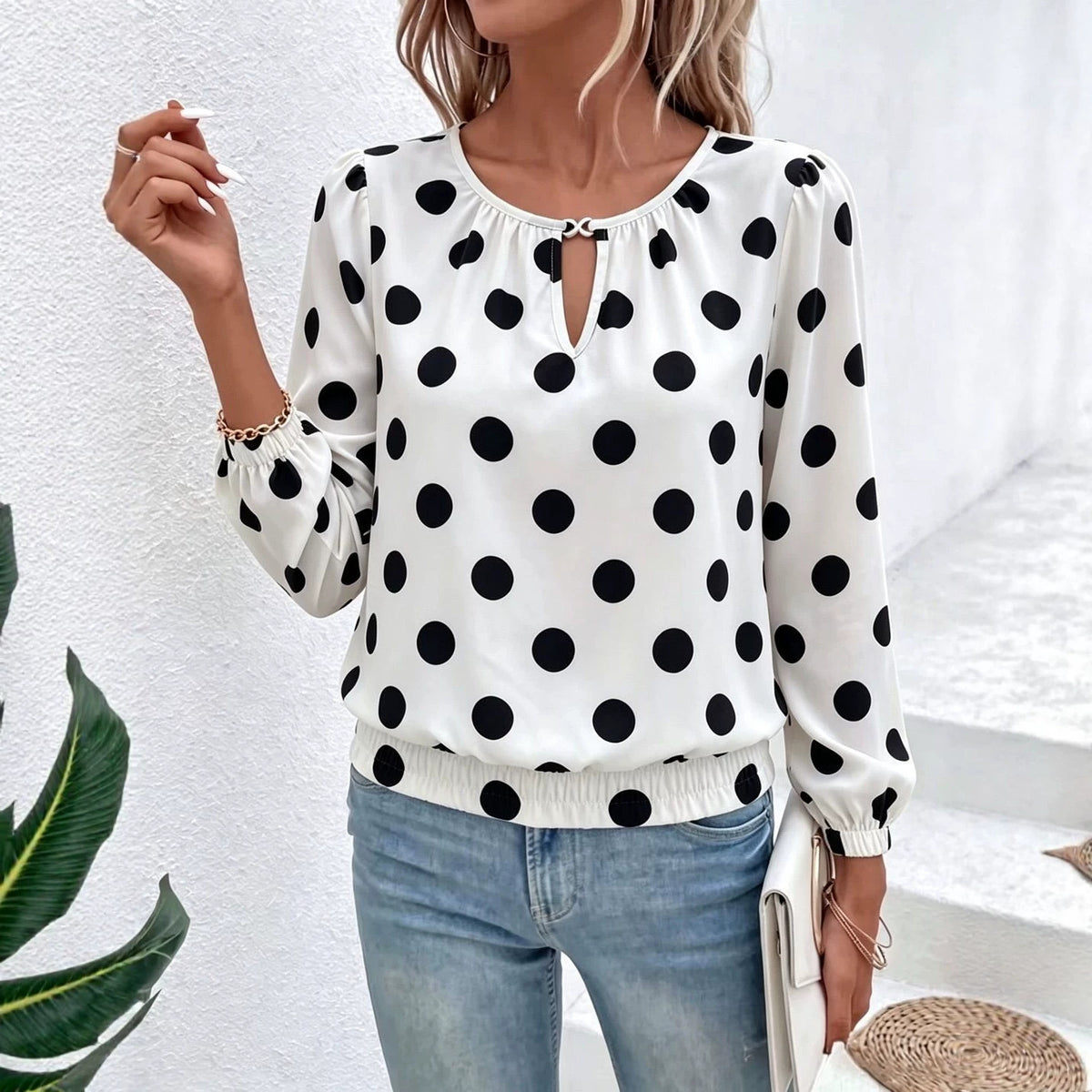 Printed long-sleeve T-shirt