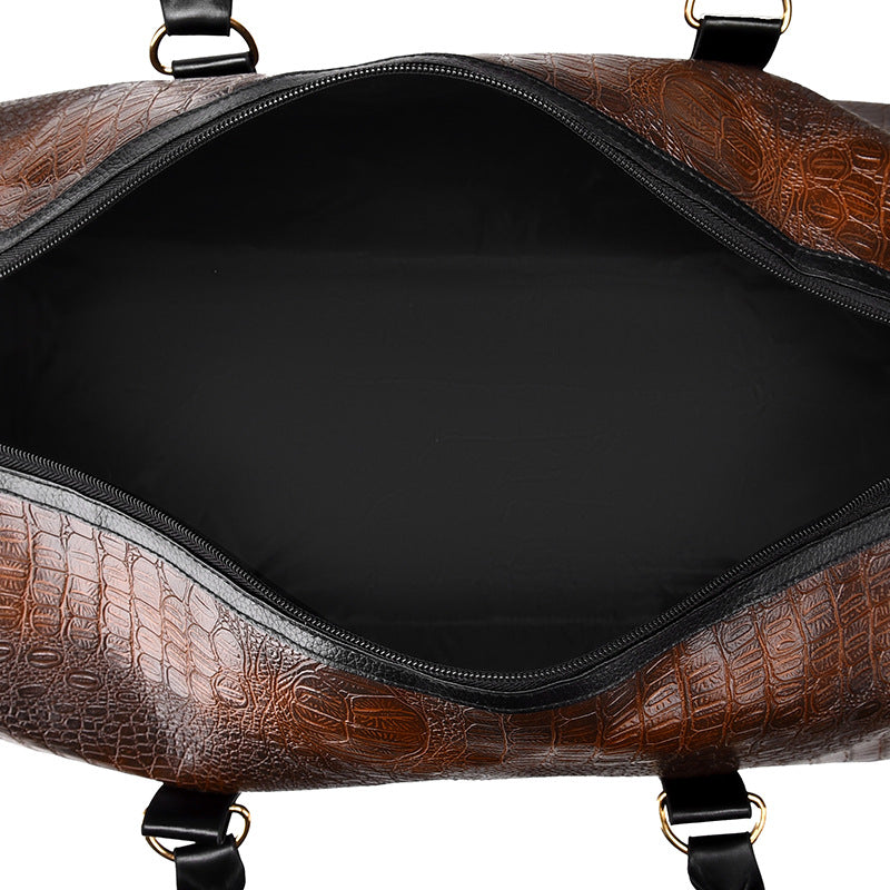 Waterproof Crocodile Pattern Mens Travel Bag
