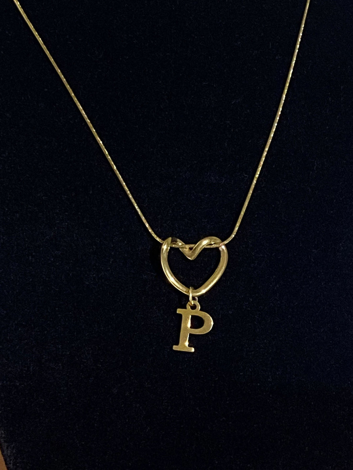 Fashion Alphabet Heart Pendant Necklace