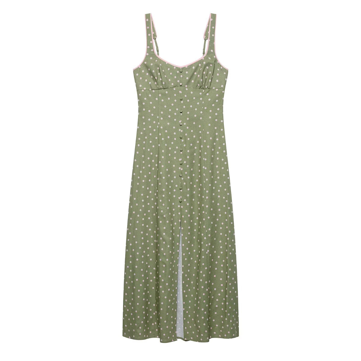 Womens Polka Dot Midi Dress