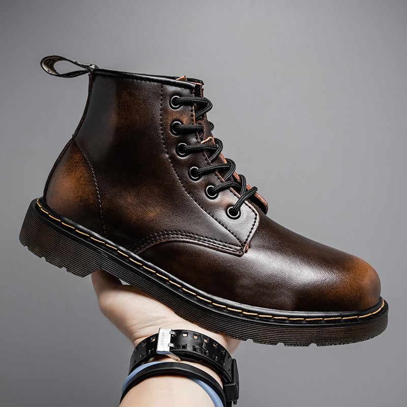 men's large-size mid-top work boots