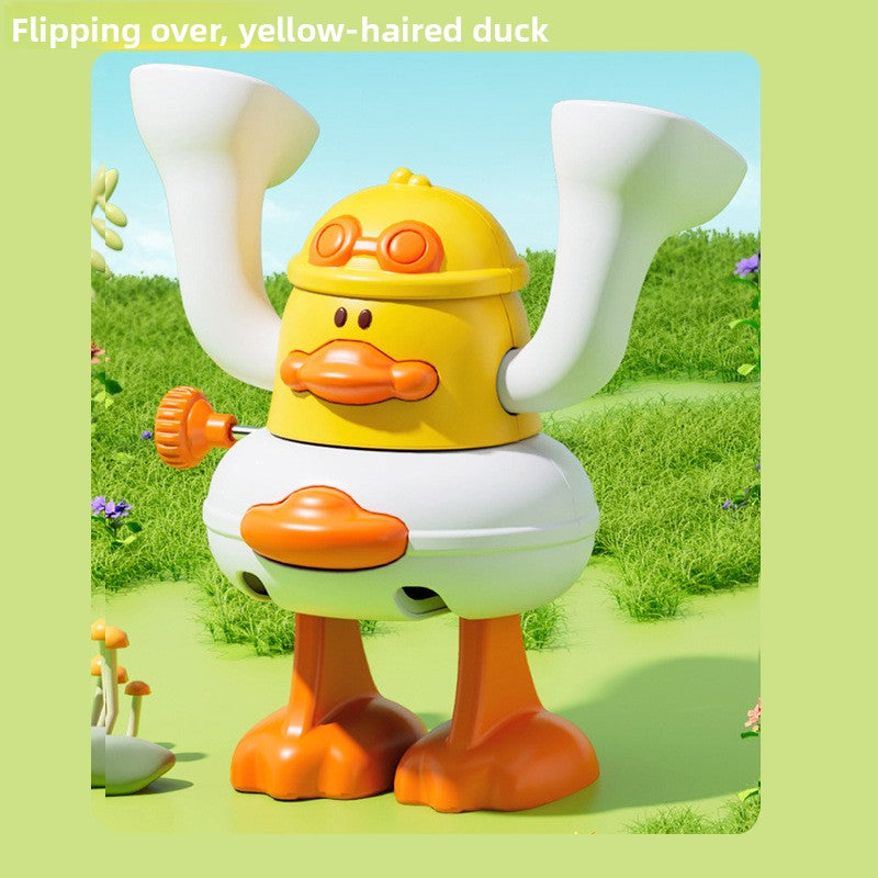 Children's Wind-Up Flipping Duck Chicken Toy
