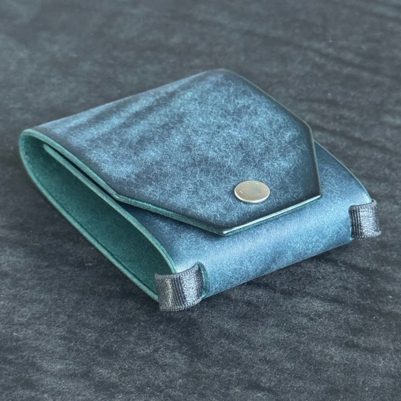 Magnetic Closure Leather Cash Wrap Wallet