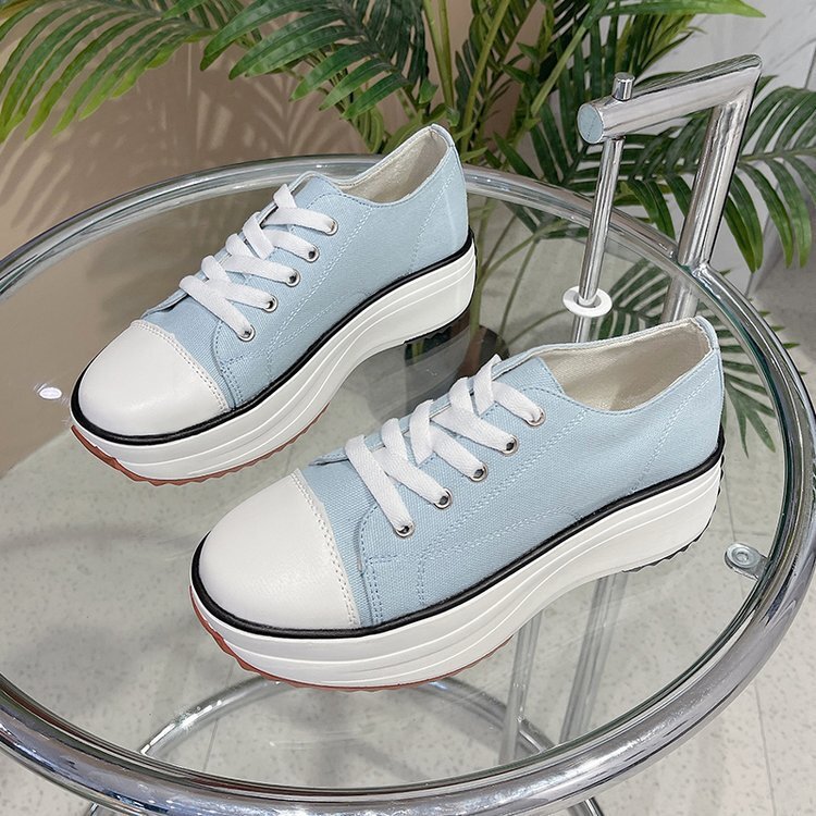 Women Low-Top Canvas Platform Shoes