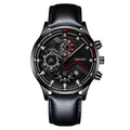 Mens Calendar Leather Strap Watch