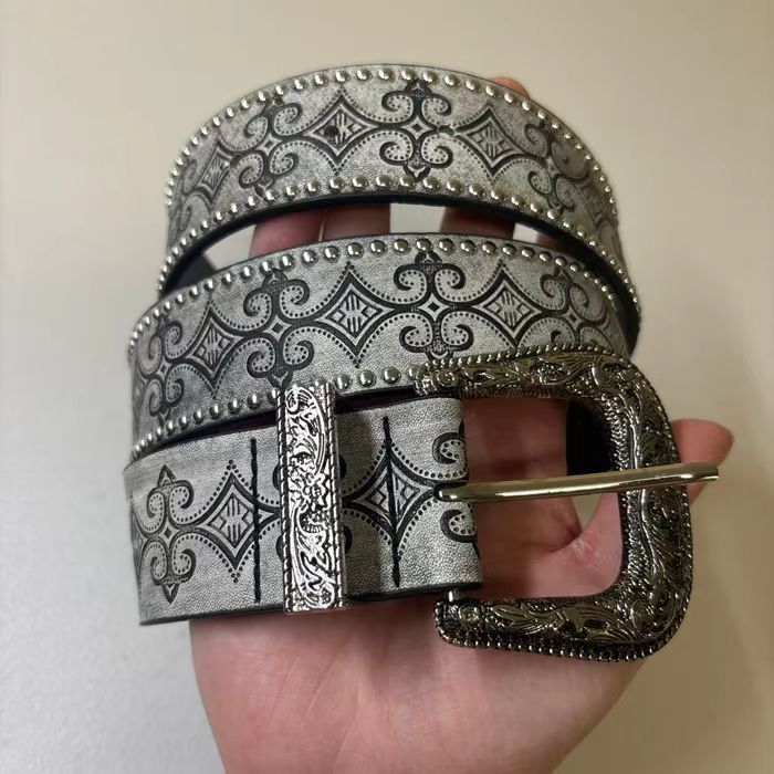Vintage Studded Western Belt for Men