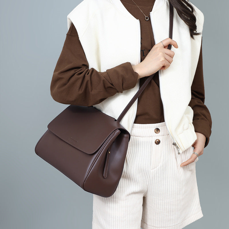 Women's Large Capacity Genuine Leather Shoulder Crossbody Bag