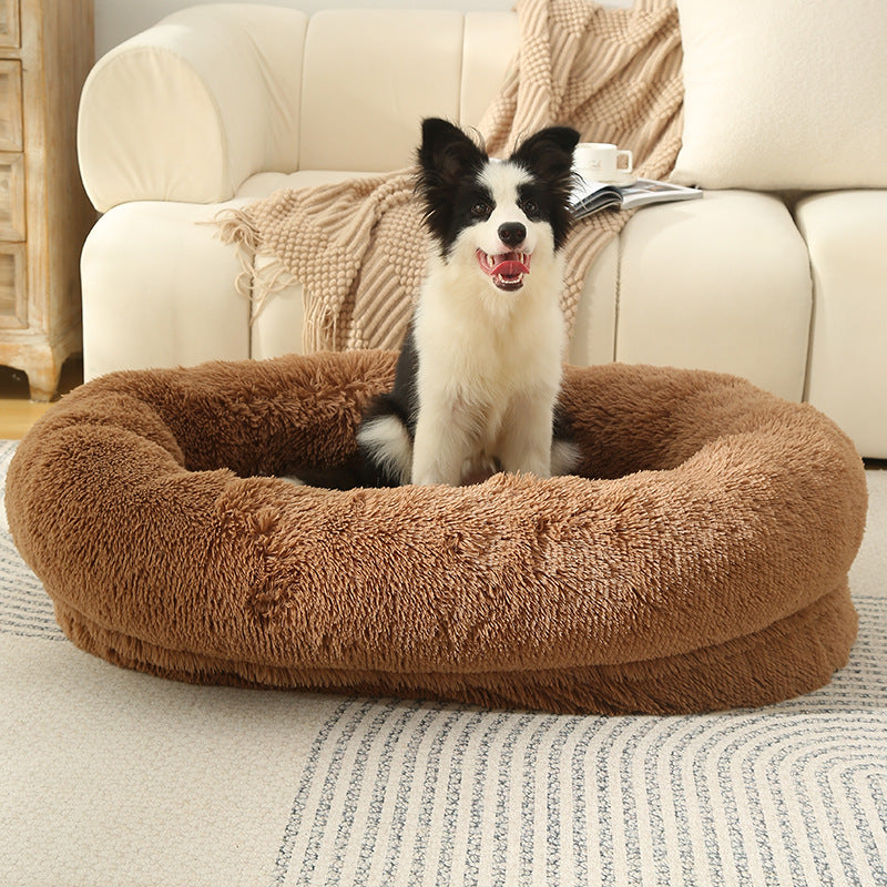 3D Cotton Yuanbao Pet Dog Bed with Waterproof Function