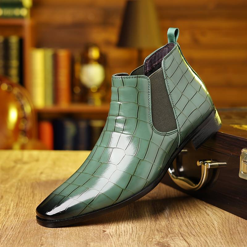 Men's Square Toe Chelsea Boots Ankle Boots