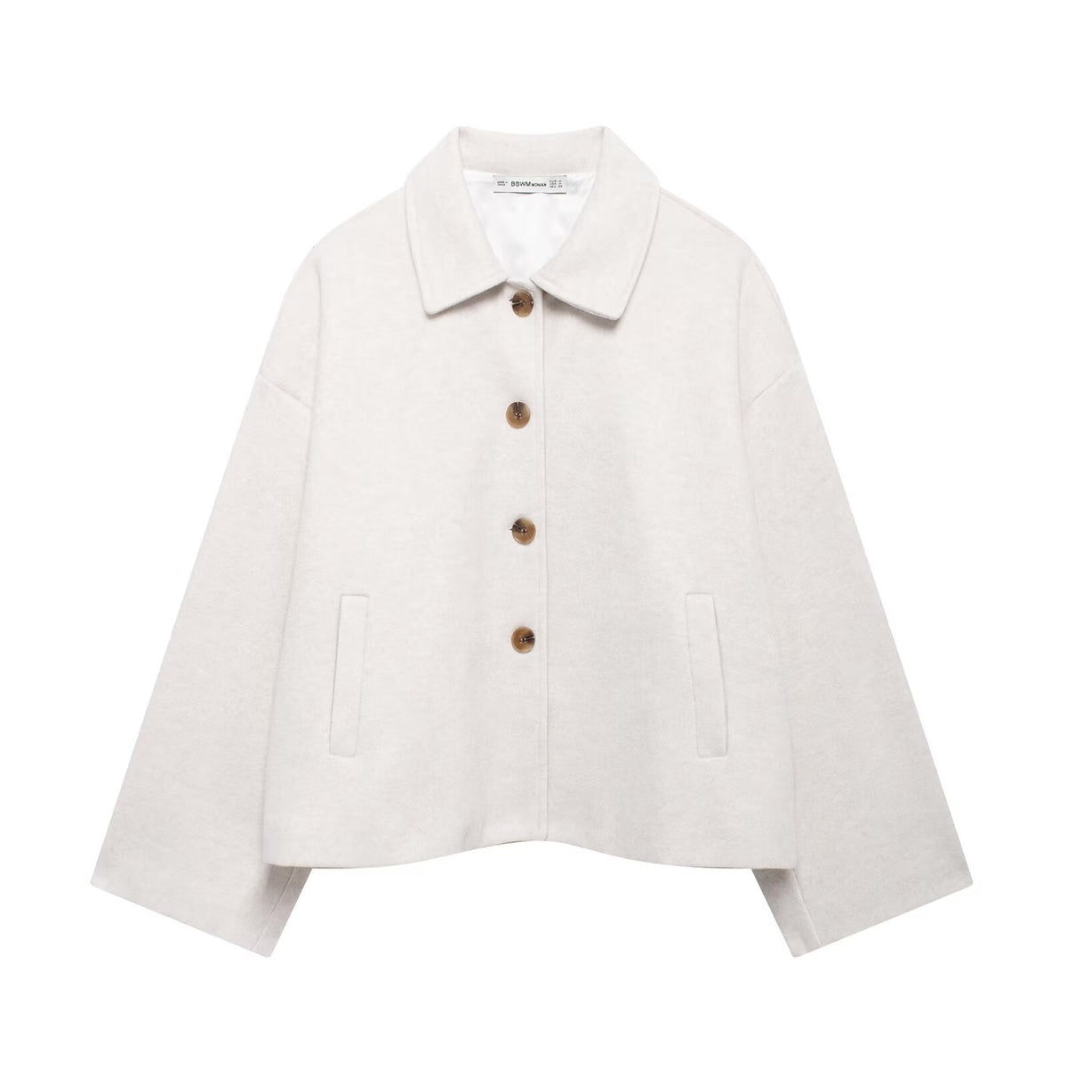 Women's Lapel Collar Wool Blend Jacket