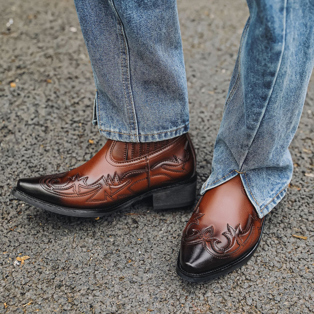 Western-Style Hand-Painted Martin Boots