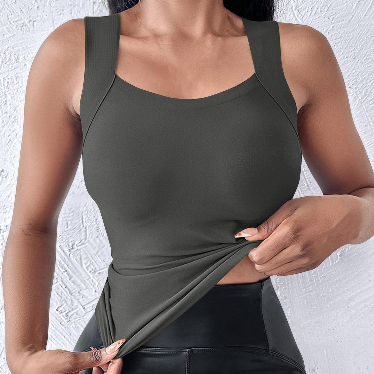 Women's solid-color patchwork sleeveless fashionable tank top