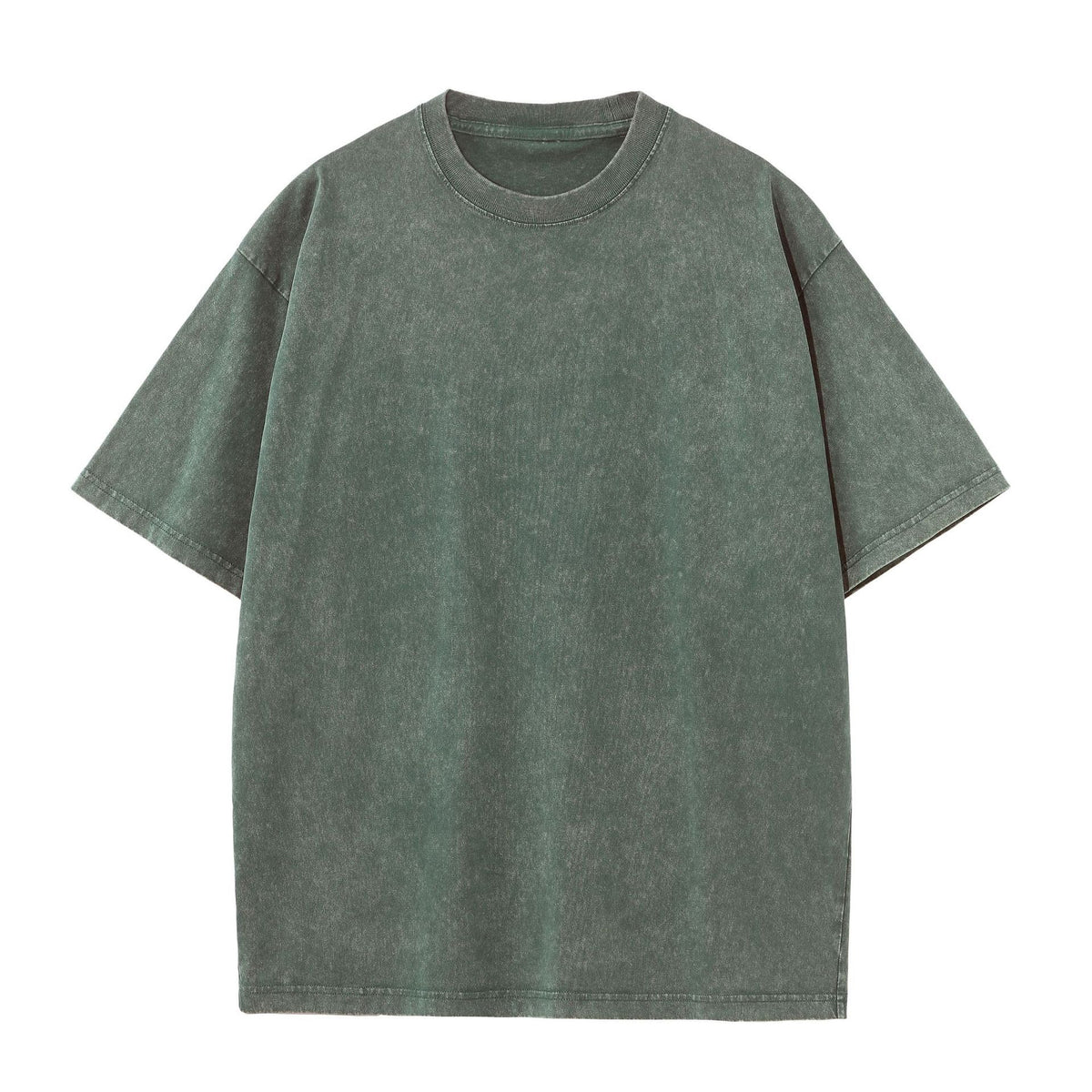 Oversized Washed Cotton T-shirt with Batik Print