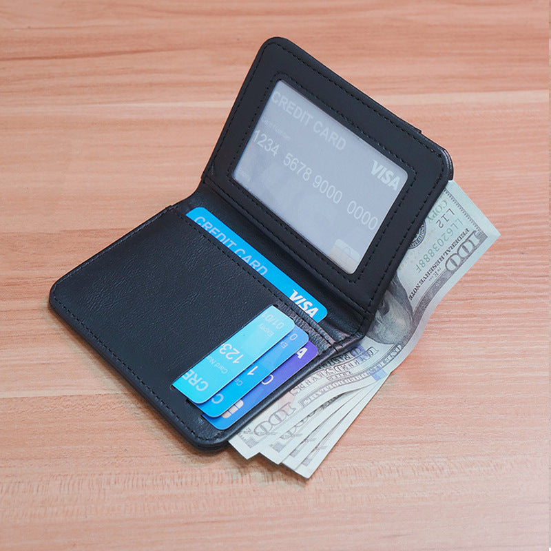 Vertical Multi Slot PU Card Holder Wallet