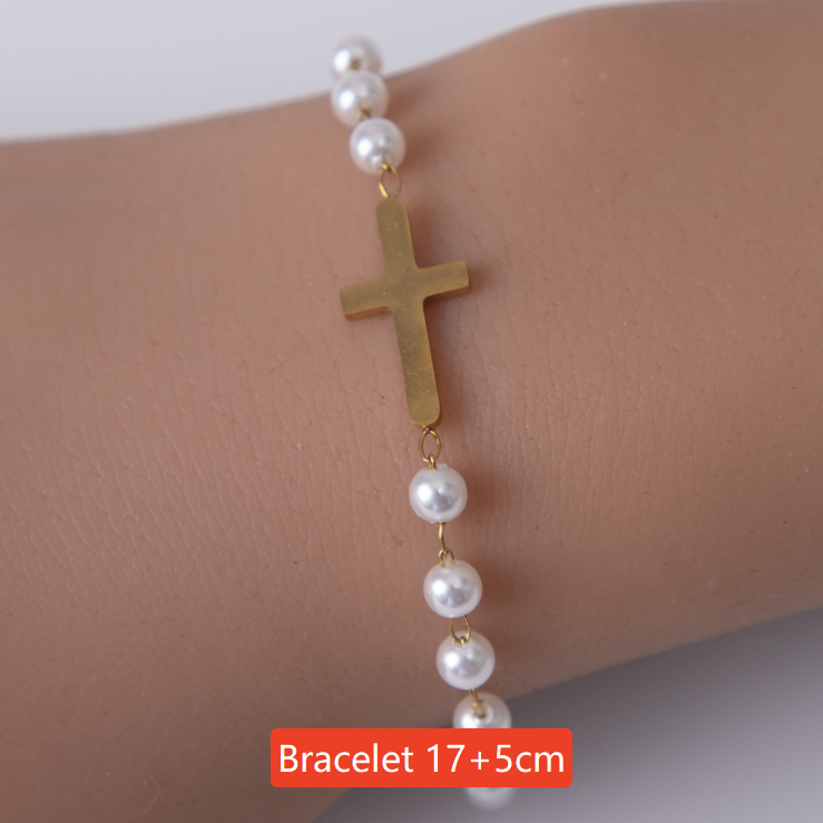 Religious Cross Stainless Steel Jewelry Bracelet