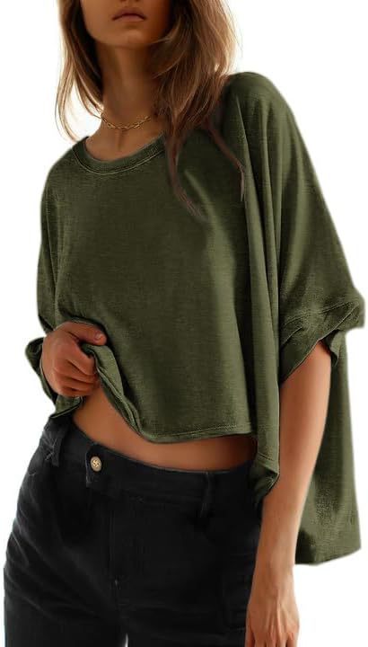 Womens Oversized Batwing Sleeve T-shirt