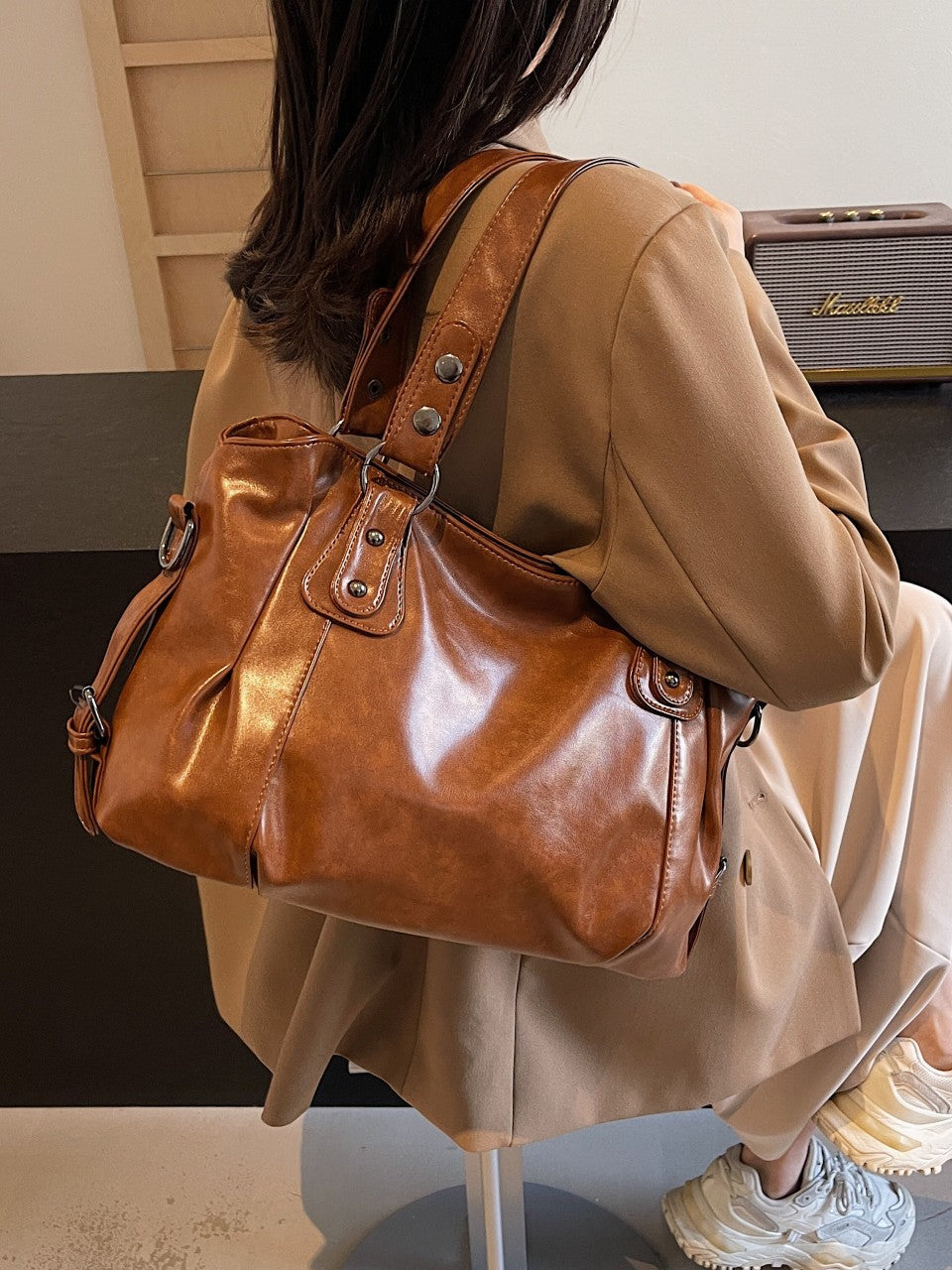 Retro Shoulder Tote Bag for Women