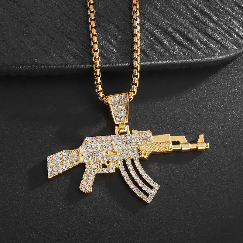 Letter Pendant Necklace with Vintage Chain