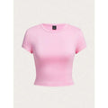 Fitted Round Neck Cotton T-Shirt