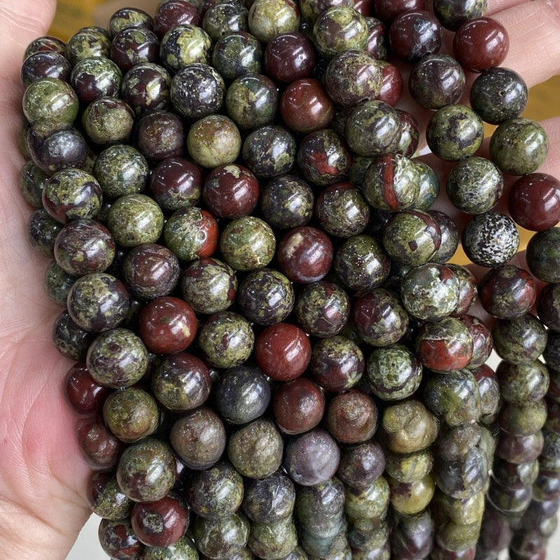 Natural Dragon Blood Stone BeadsDIY Necklace Bracelet Accessories