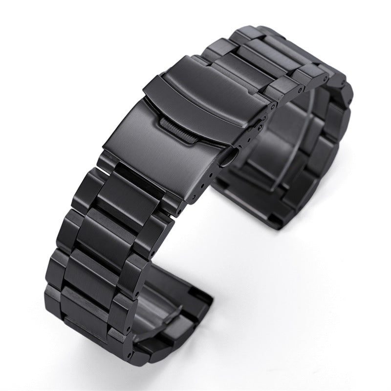 18/20/22/24mm Solid Three Bead Ladder Stainless Steel Watch Strap Men Watch Accessories