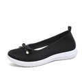 Womens Breathable Fly-Knit Bowknot Casual Walking Shoes