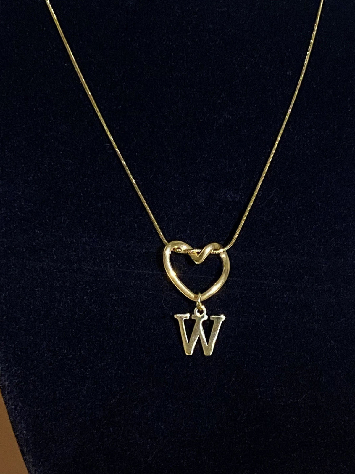 Fashion Alphabet Heart Pendant Necklace