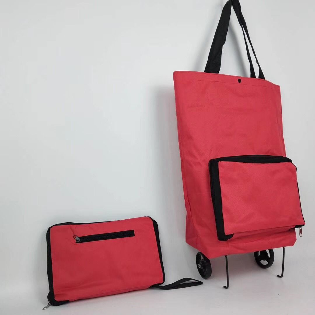 Foldable Telescopic Shopping Cart with Wheels