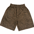 ?Sparkling Rhinestone Leopard Print Shorts, Summer Thin Style, Slimming Casual Five-Point Pants with Elastic Waist, Unisex?