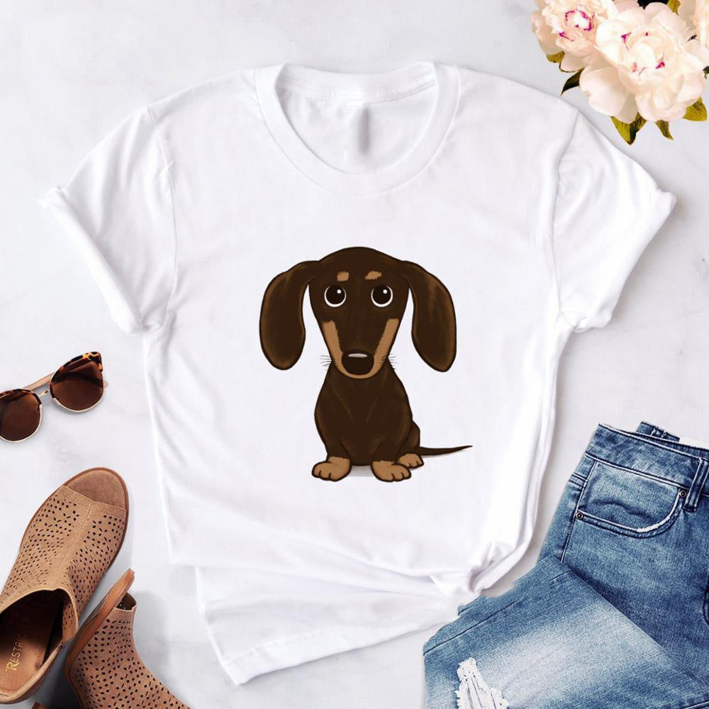 Dachshund Printed Women Tshirt