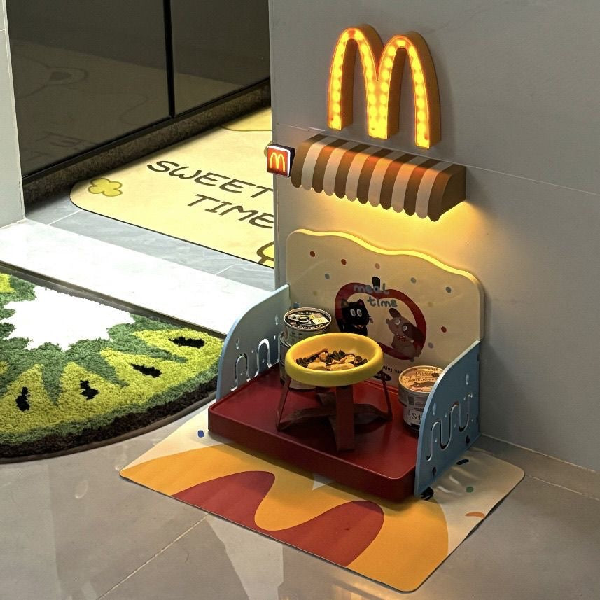 Cartoon Pet Dining Elevated Stand