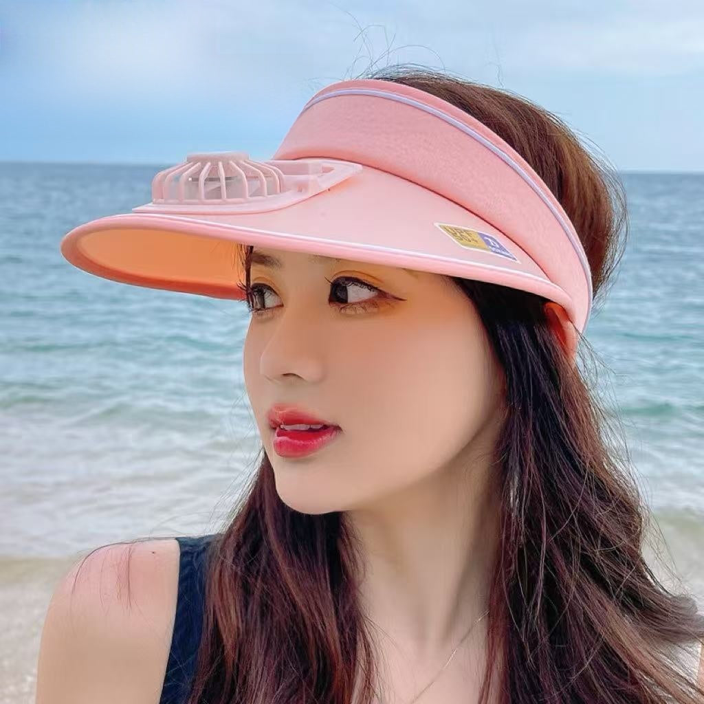 USB Charging Fan Sun Hat Adjustable Brim Summer Unisex